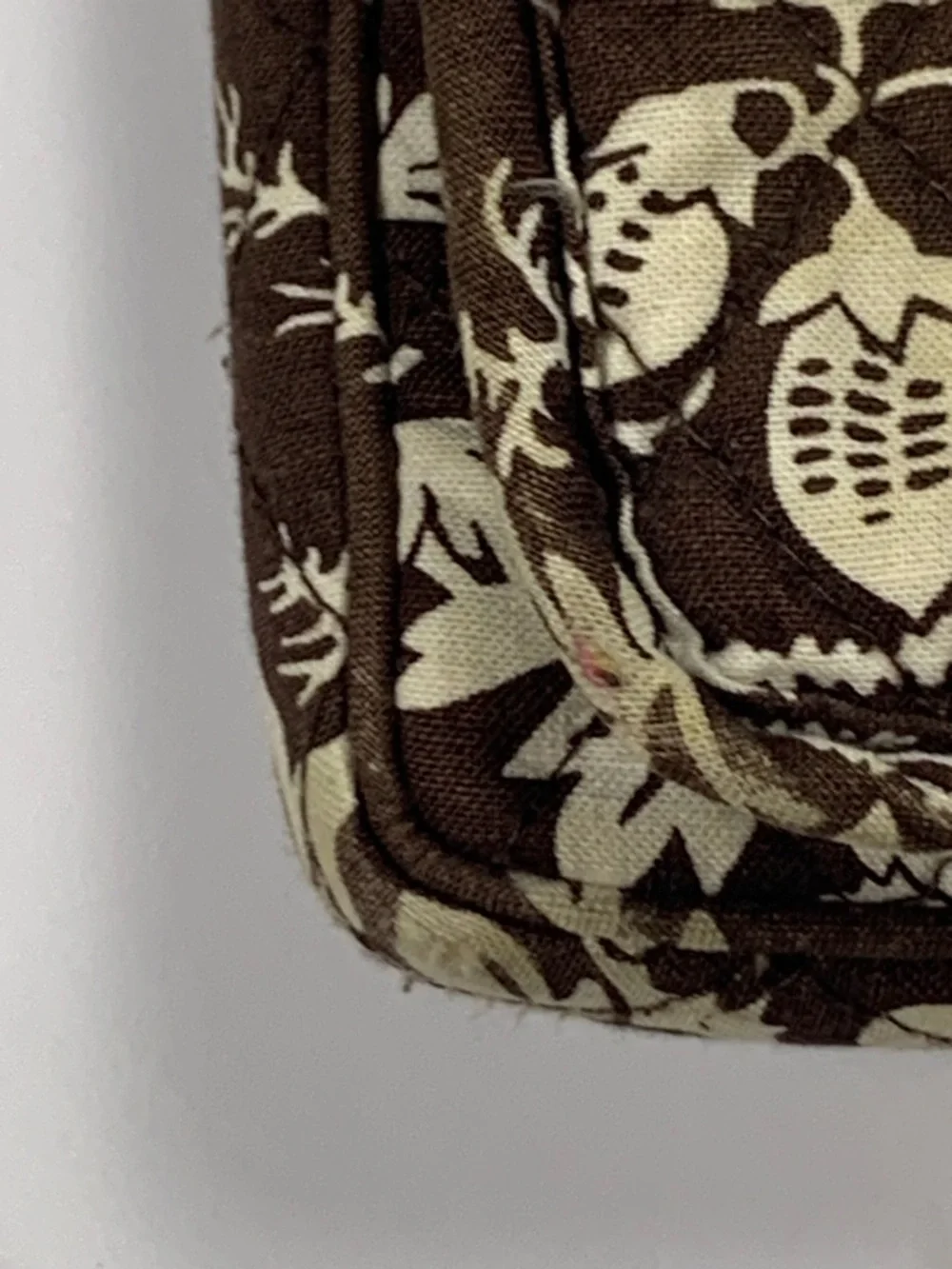 Vera Bradley Mini Hipster Crossbody Brown Imperial Toile Retired Quilted Bag
